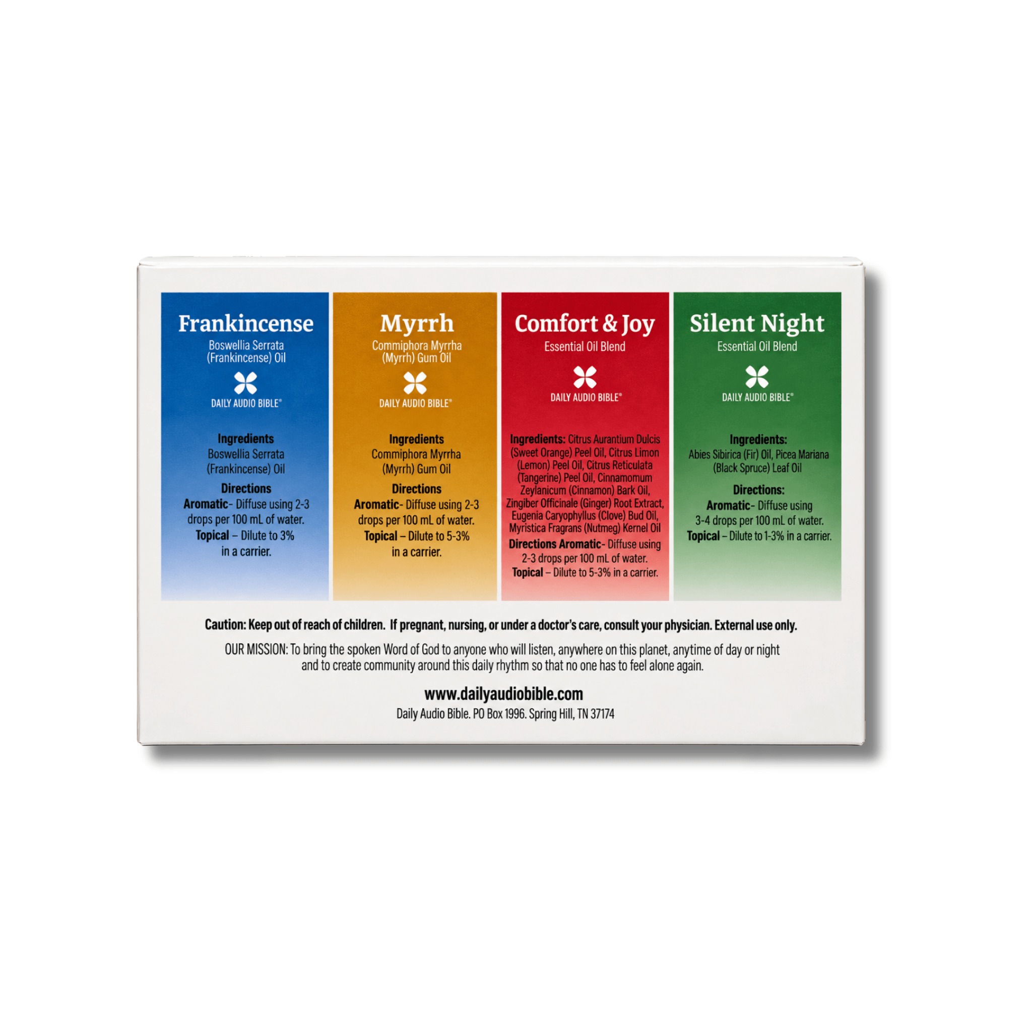 4 Pack Christmas Collection - Aromas Of The Bible